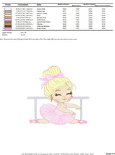 Cargar imagen en el visor de la galería, Ballerina embroidery designs - Ballet dancer embroidery design machine embroidery pattern - baby girl embroidery file - instant download hus
