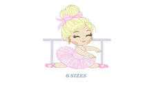 Charger l&#39;image dans la galerie, Ballerina embroidery designs - Ballet dancer embroidery design machine embroidery pattern - baby girl embroidery file - instant download hus
