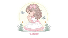 Carica l&#39;immagine nel visualizzatore di Gallery, Praying girl embroidery designs - First Communion embroidery design machine embroidery pattern - Christian embroidery file - Christening
