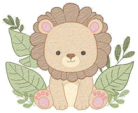 Lion embroidery designs - Safari animal embroidery design machine embroidery pattern - Baby boy embroidery file - Lion King instant download