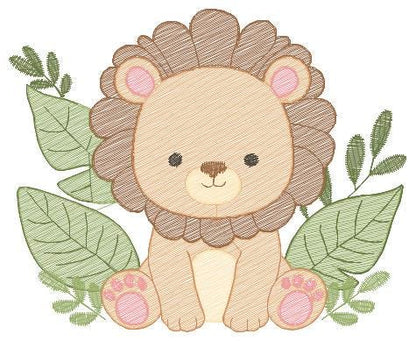 Lion embroidery designs - Safari animal embroidery design machine embroidery pattern - Baby boy embroidery file - Lion King instant download