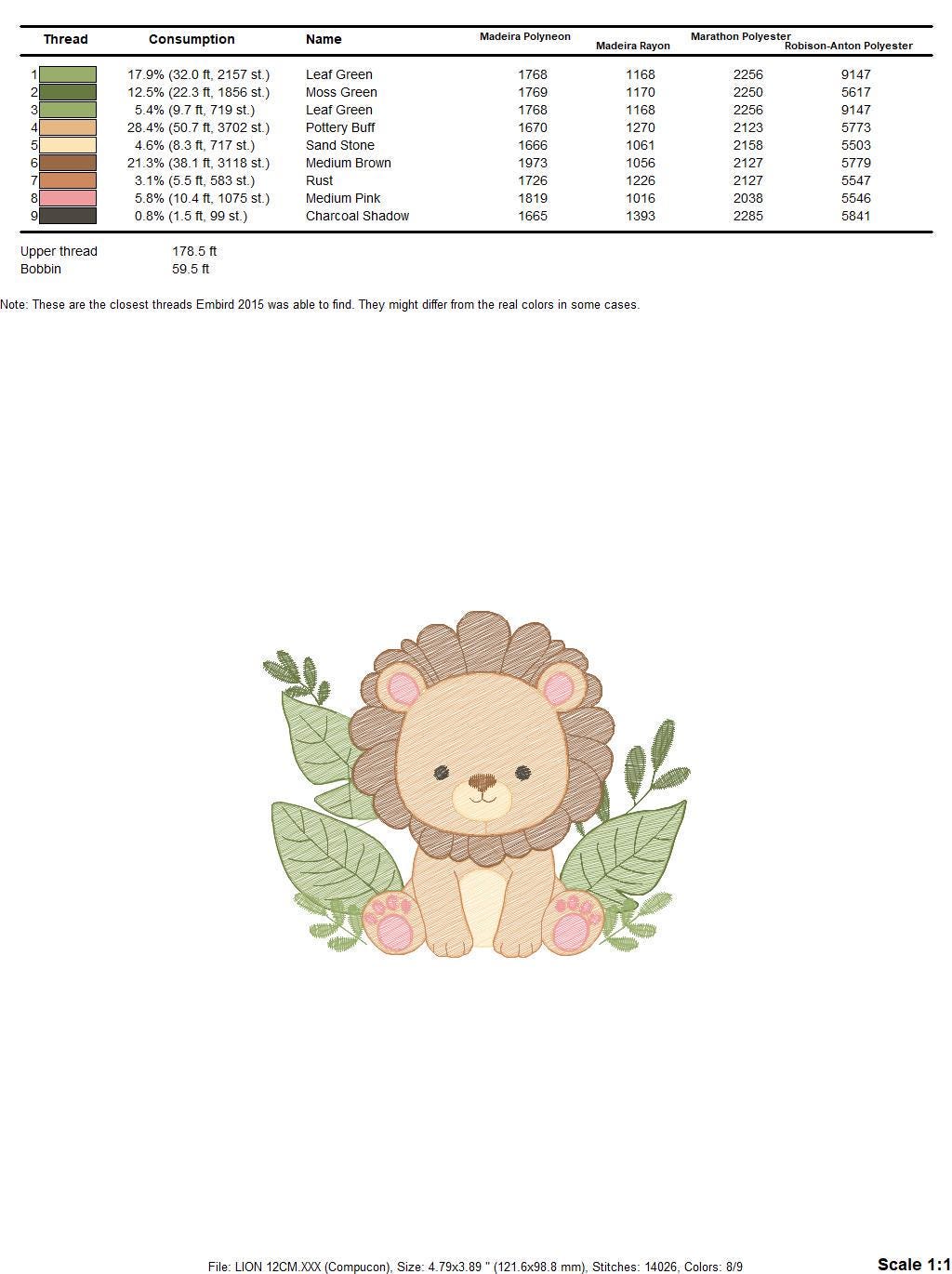 Lion embroidery designs - Safari animal embroidery design machine embroidery pattern - Baby boy embroidery file - Lion King instant download