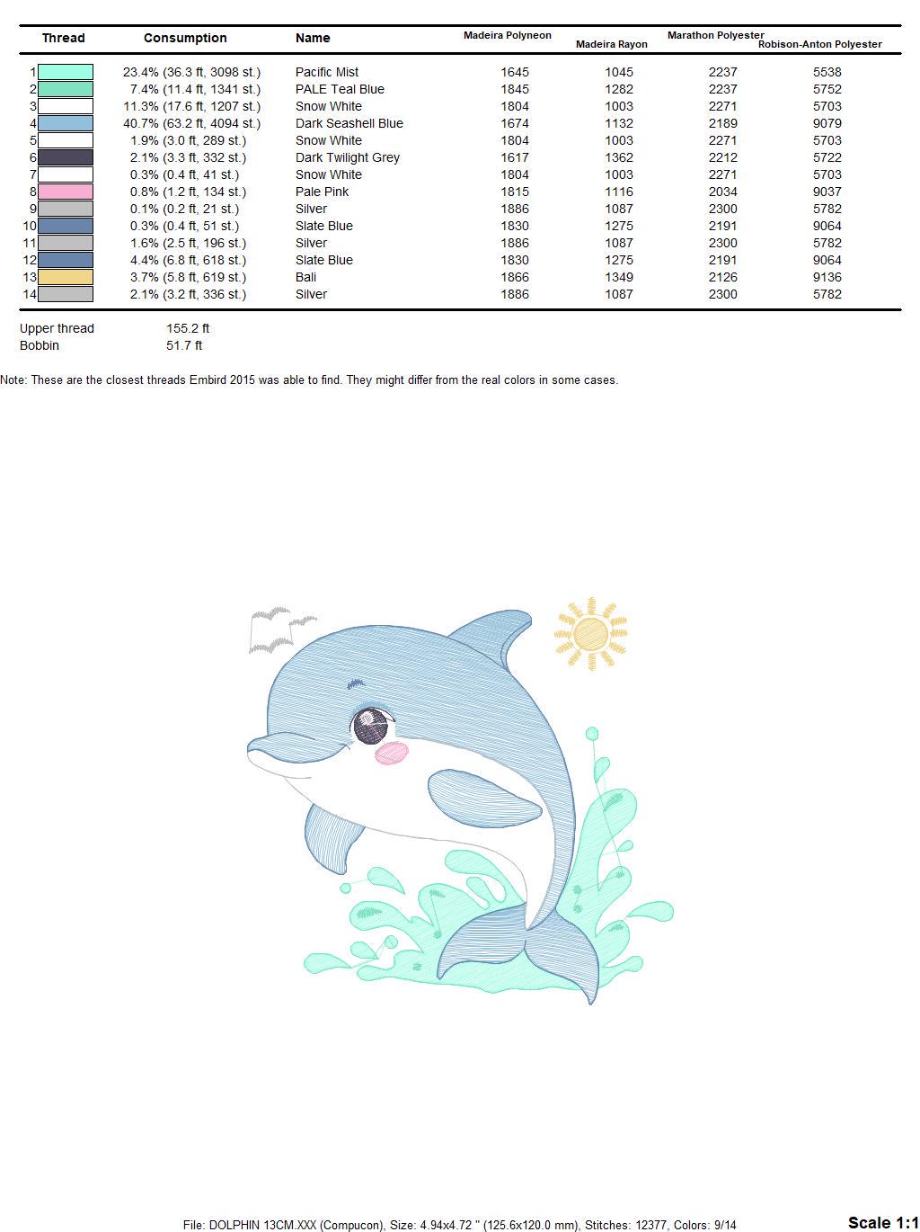 Dolphin embroidery designs - Ocean Fish embroidery design machine embroidery pattern - Sea animal embroidery file - instant download pes jef