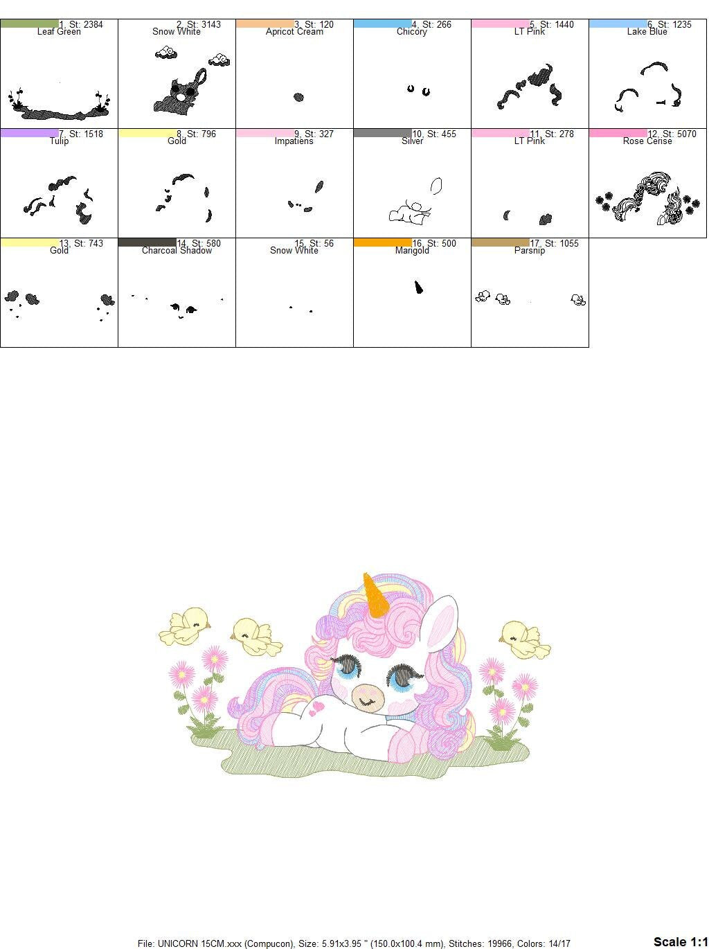 Unicorn embroidery designs - Baby Girl embroidery design machine embroidery pattern - Fairy tale magical Fantasy - instant download pes jef