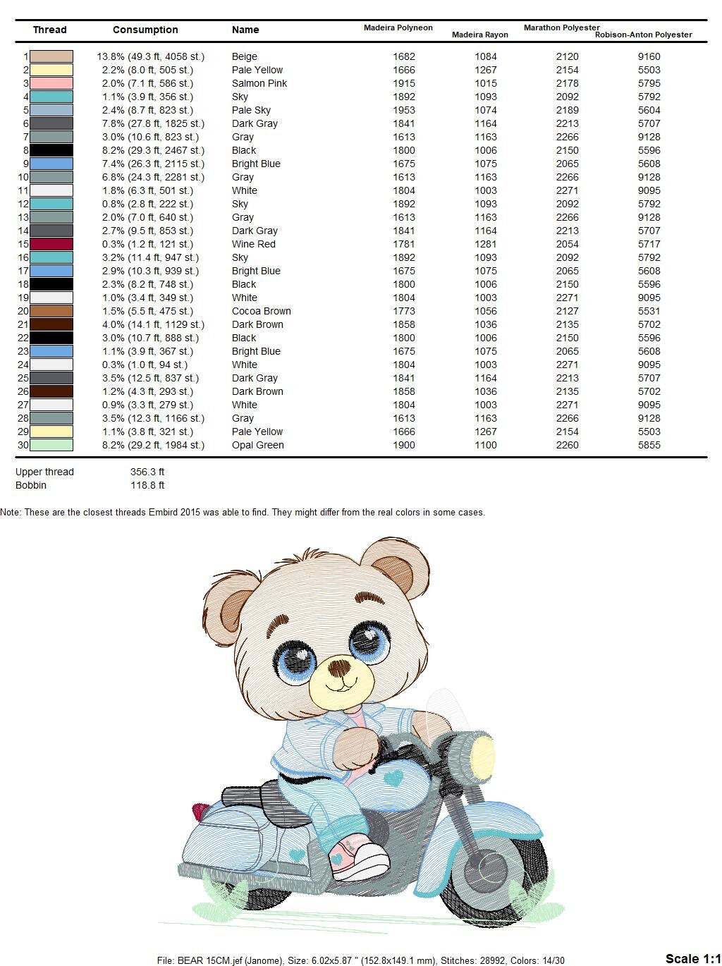 Male Bear with bike embroidery designs - Bear embroidery design machine embroidery pattern - Baby boy embroidery file - instant download pes