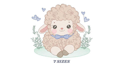Sheep embroidery design - Lamb embroidery designs machine embroidery pattern - Baby boy embroidery file - newborn embroidery download pes