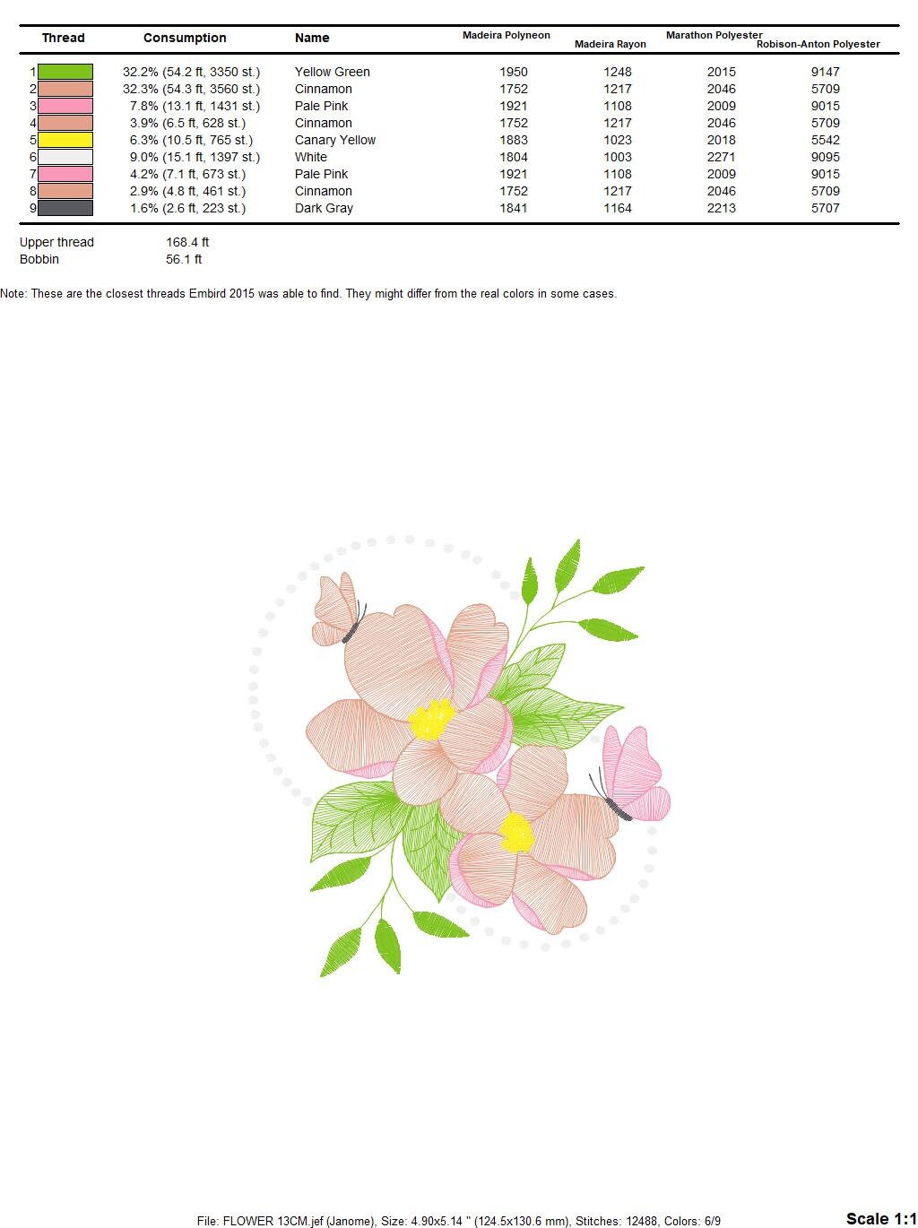 Delicate flower embroidery designs - Butterfly embroidery design machine embroidery pattern - Floral embroidery file - instant download pes