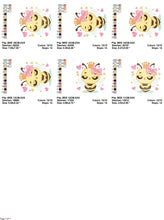 Load image into Gallery viewer, Bee embroidery design - Bee Happy embroidery designs machine embroidery pattern - Baby girl embroidery file - Honey bee with crown and lace
