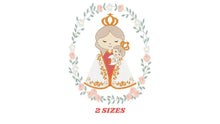 Carica l&#39;immagine nel visualizzatore di Gallery, Holy Mary embroidery designs - Holy embroidery design machine embroidery pattern - Catholic embroidery file - Hail Mary religious embroidery
