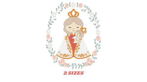 Holy Mary embroidery designs - Holy embroidery design machine embroidery pattern - Catholic embroidery file - Hail Mary religious embroidery