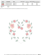 Cargar imagen en el visor de la galería, Heart with roses embroidery designs - Flower embroidery design machine embroidery pattern - Monogram Frame embroidery file - pes jef vip hus
