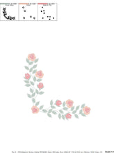 Carica l&#39;immagine nel visualizzatore di Gallery, Heart with roses embroidery designs - Flower embroidery design machine embroidery pattern - Monogram Frame embroidery file - pes jef vip vp3
