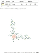 Cargar imagen en el visor de la galería, Rose Corner embroidery designs - Flower embroidery design machine embroidery pattern - Monogram Frame embroidery file - instant download pes
