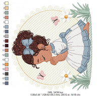 Cargar imagen en el visor de la galería, Praying girl embroidery designs - First Communion embroidery design machine embroidery pattern - Christian embroidery file - Christening
