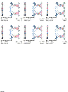 Flower Frame embroidery designs - Delicate Butterfly embroidery design machine embroidery pattern - Wreath embroidery - instant download pes