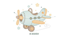 Laden Sie das Bild in den Galerie-Viewer, Plane embroidery designs - Airplane embroidery design machine embroidery pattern - Baby boy embroidery file - Vehicle instant download pes
