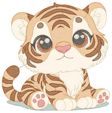 Carica l&#39;immagine nel visualizzatore di Gallery, Baby Tiger embroidery design - Forest Animal embroidery designs machine embroidery pattern - Boy embroidery file - instant download pes jef
