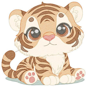 Baby Tiger embroidery design - Forest Animal embroidery designs machine embroidery pattern - Boy embroidery file - instant download pes jef