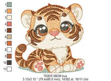 Carica l&#39;immagine nel visualizzatore di Gallery, Baby Tiger embroidery design - Forest Animal embroidery designs machine embroidery pattern - Boy embroidery file - instant download pes jef
