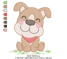 Load image into Gallery viewer, Dogs embroidery designs - Smiling Dog embroidery design machine embroidery pattern - Mutt Rescue Puppy embroidery file - Instant download
