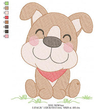 Laden Sie das Bild in den Galerie-Viewer, Dogs embroidery designs - Smiling Dog embroidery design machine embroidery pattern - Mutt Rescue Puppy embroidery file - Instant download
