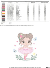 Cargar imagen en el visor de la galería, Ballerina embroidery designs - Ballet dancer embroidery design machine embroidery pattern - Baby girl embroidery file - instant download pes
