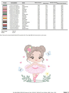 Ballerina embroidery designs - Ballet dancer embroidery design machine embroidery pattern - Baby girl embroidery file - instant download pes