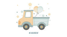 Cargar imagen en el visor de la galería, Truck embroidery designs - Vehicle Pickup embroidery design machine embroidery pattern - baby boy embroidery file - instant digital download
