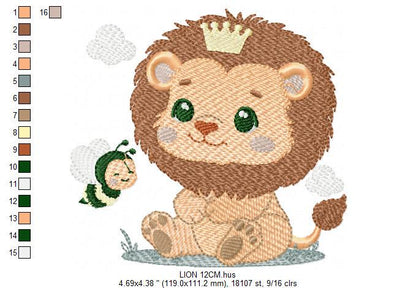 Lion embroidery designs - Safari animal embroidery design machine embroidery pattern - Lion King embroidery file - instant download pes jef