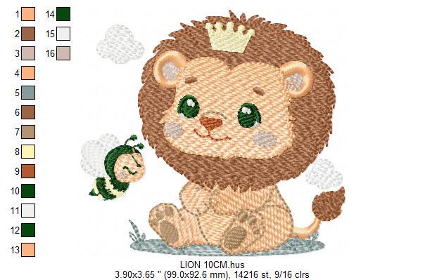 Lion embroidery designs - Safari animal embroidery design machine embroidery pattern - Lion King embroidery file - instant download pes jef