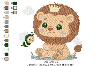 Lion embroidery designs - Safari animal embroidery design machine embroidery pattern - Lion King embroidery file - instant download pes jef