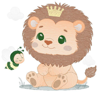 Lion embroidery designs - Safari animal embroidery design machine embroidery pattern - Lion King embroidery file - instant download pes jef