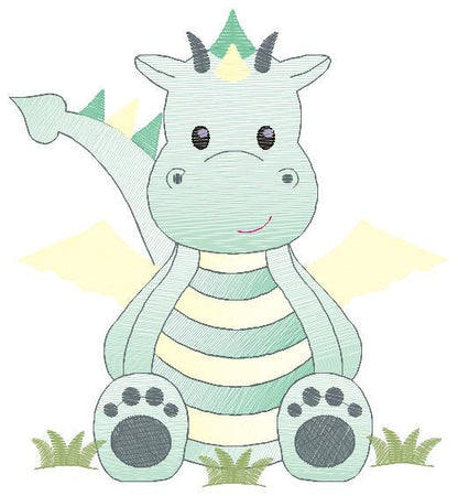Dragon embroidery designs - Flying Dragon embroidery design machine embroidery pattern - Baby boy embroidery file - instant download pes jef