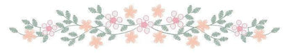 Flower line embroidery designs - Roses embroidery design machine embroidery pattern - Kitchen towel embroidery file - instant download pes
