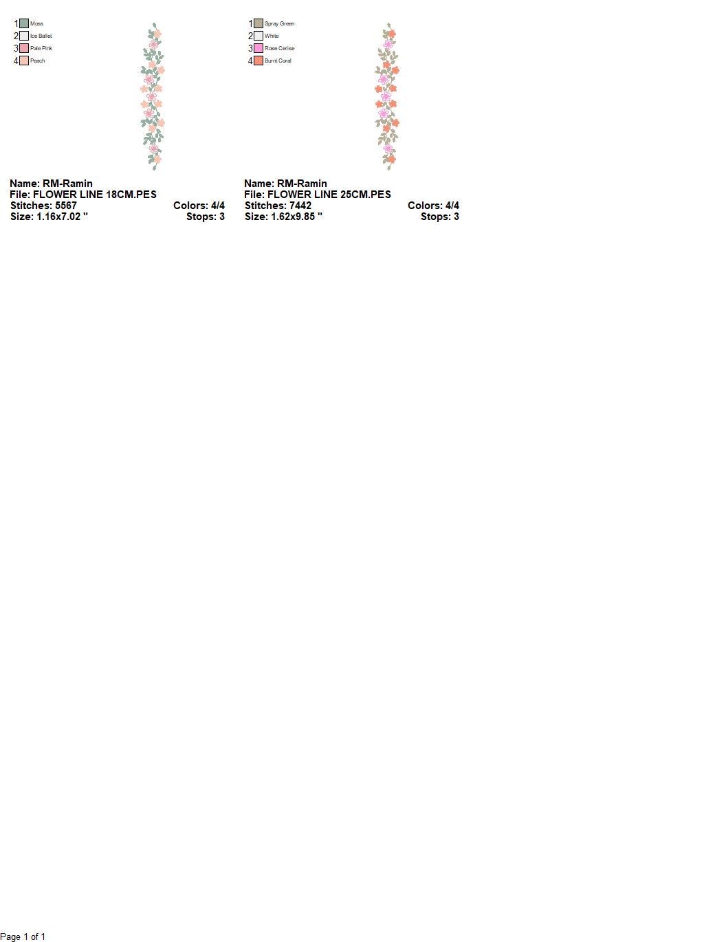 Flower line embroidery designs - Roses embroidery design machine embroidery pattern - Kitchen towel embroidery file - instant download pes