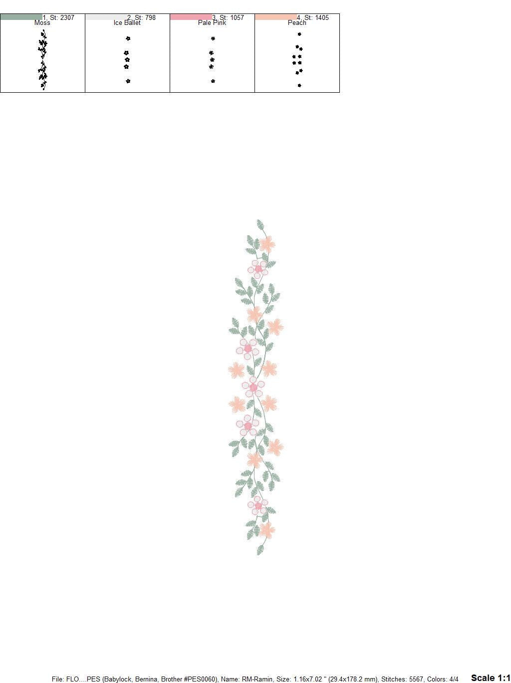 Flower line embroidery designs - Roses embroidery design machine embroidery pattern - Kitchen towel embroidery file - instant download pes