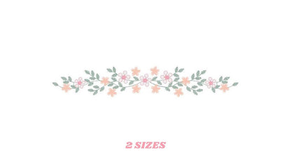 Flower line embroidery designs - Roses embroidery design machine embroidery pattern - Kitchen towel embroidery file - instant download pes