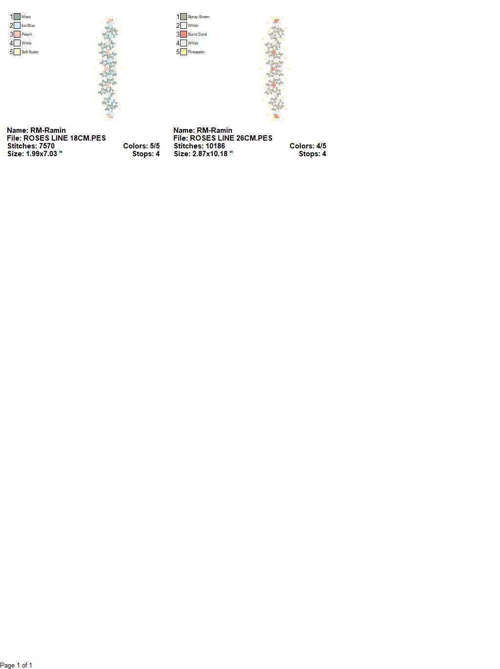 Flower line embroidery designs - Roses embroidery design machine embroidery pattern - Kitchen towel embroidery file - instant download dst