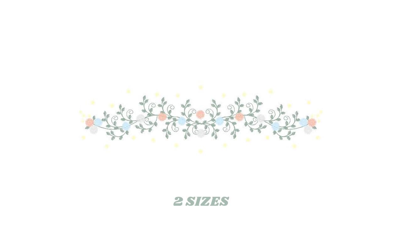 Flower line embroidery designs - Roses embroidery design machine embroidery pattern - Kitchen towel embroidery file - instant download dst