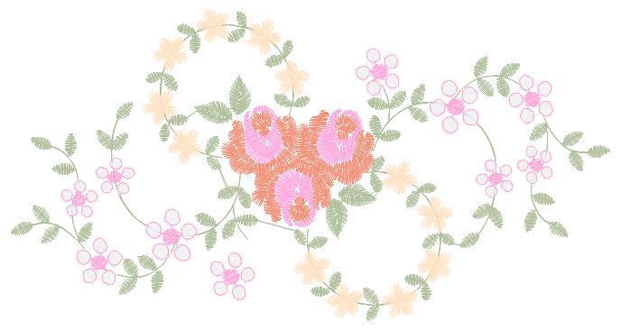 Flowers embroidery designs - Kitchen Towel embroidery design machine embroidery pattern - Rose embroidery file - instant digital download