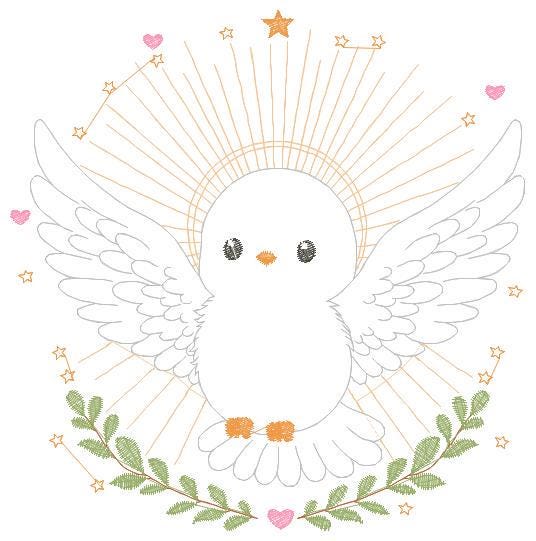 Dove embroidery designs - Holy Spirit embroidery design machine embroidery pattern - Catholic embroidery - Religious Eucharist - download