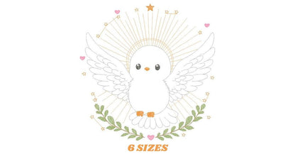 Dove embroidery designs - Holy Spirit embroidery design machine embroidery pattern - Catholic embroidery - Religious Eucharist - download