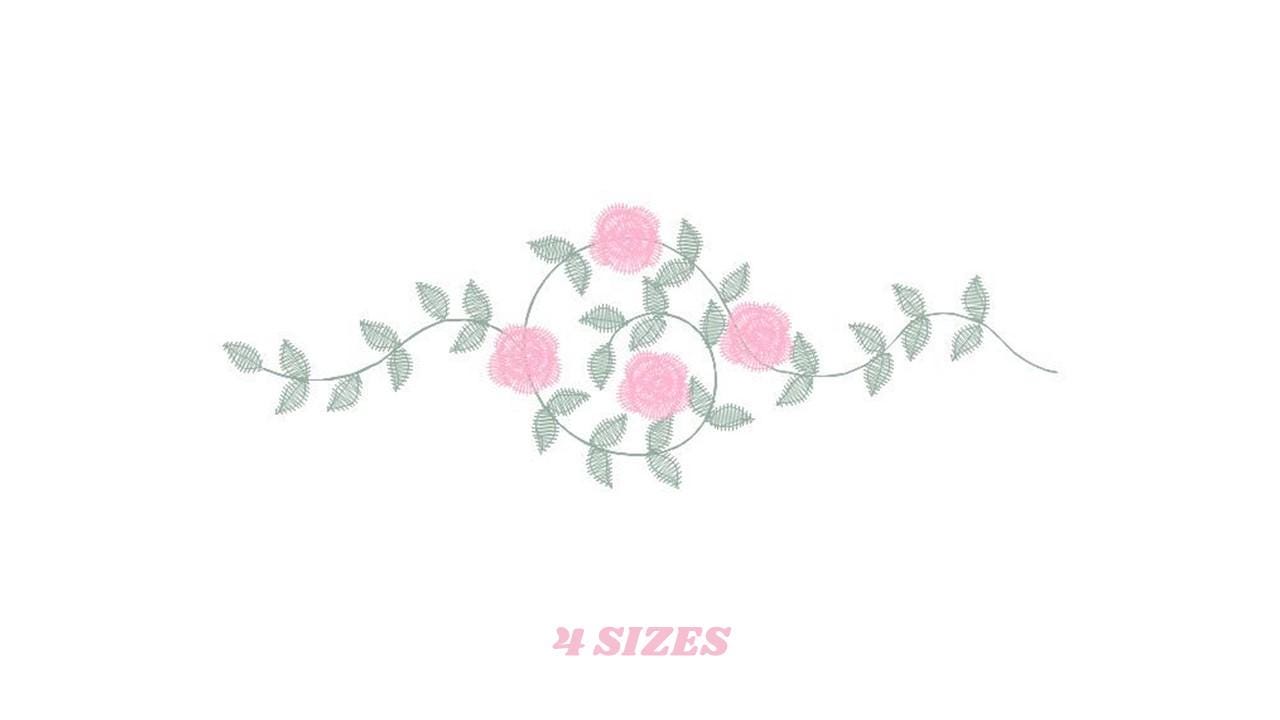 Flowers embroidery designs - Roses embroidery design machine embroidery pattern - Monogram embroidery file - instant download towels pes jef