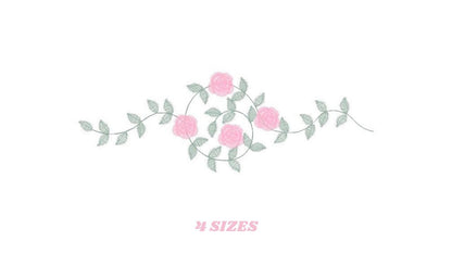 Flowers embroidery designs - Roses embroidery design machine embroidery pattern - Monogram embroidery file - instant download towels pes jef