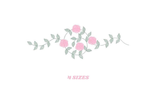 Flowers embroidery designs - Roses embroidery design machine embroidery pattern - Monogram embroidery file - instant download towels pes jef