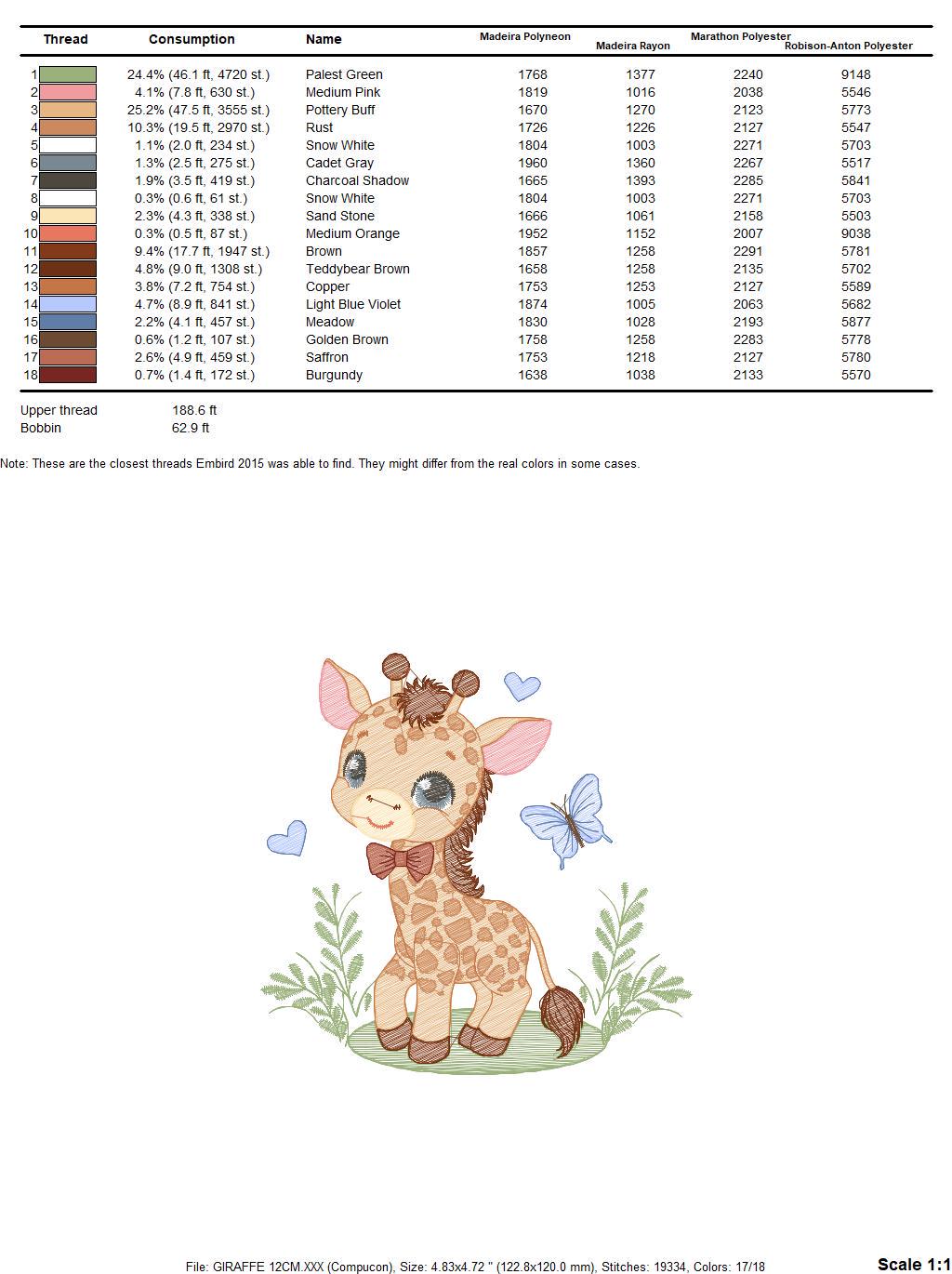 Giraffe embroidery designs - Safari animal embroidery design machine embroidery pattern - Baby boy embroidery file - instant download pes