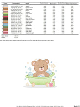 Cargar imagen en el visor de la galería, Bathing Bear embroidery designs - Baby boy embroidery design machine embroidery pattern - Bear with soap bubbles tub embroidery download jef
