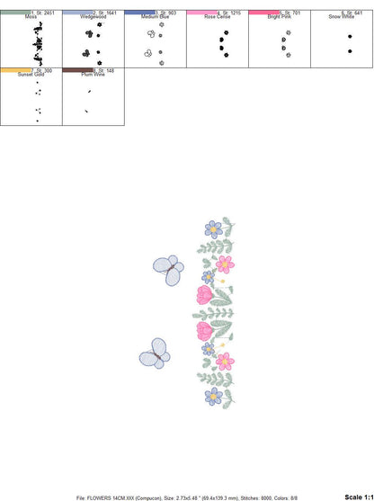 Flower garden embroidery designs - Roses embroidery design machine embroidery pattern - Kitchen towel embroidery file - instant download pes