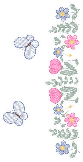 Flower garden embroidery designs - Roses embroidery design machine embroidery pattern - Kitchen towel embroidery file - instant download pes