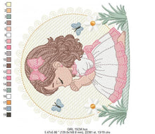 Carica l&#39;immagine nel visualizzatore di Gallery, Praying girl embroidery designs - First Communion embroidery design machine embroidery pattern - Christian embroidery file - Christening
